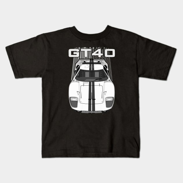 Ford GT40-white Kids T-Shirt by V8social